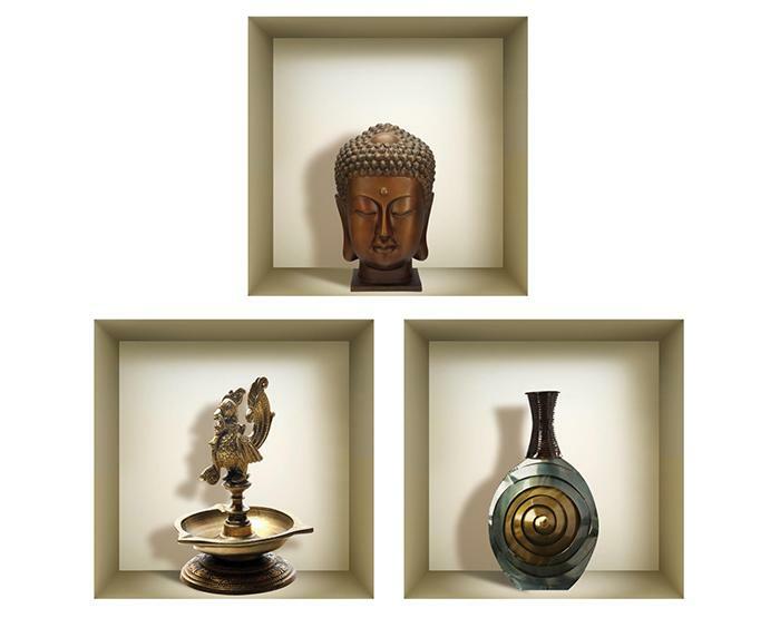 3D Wall Stickers ART Niche Illusion SET High Quality Decoration Removeable