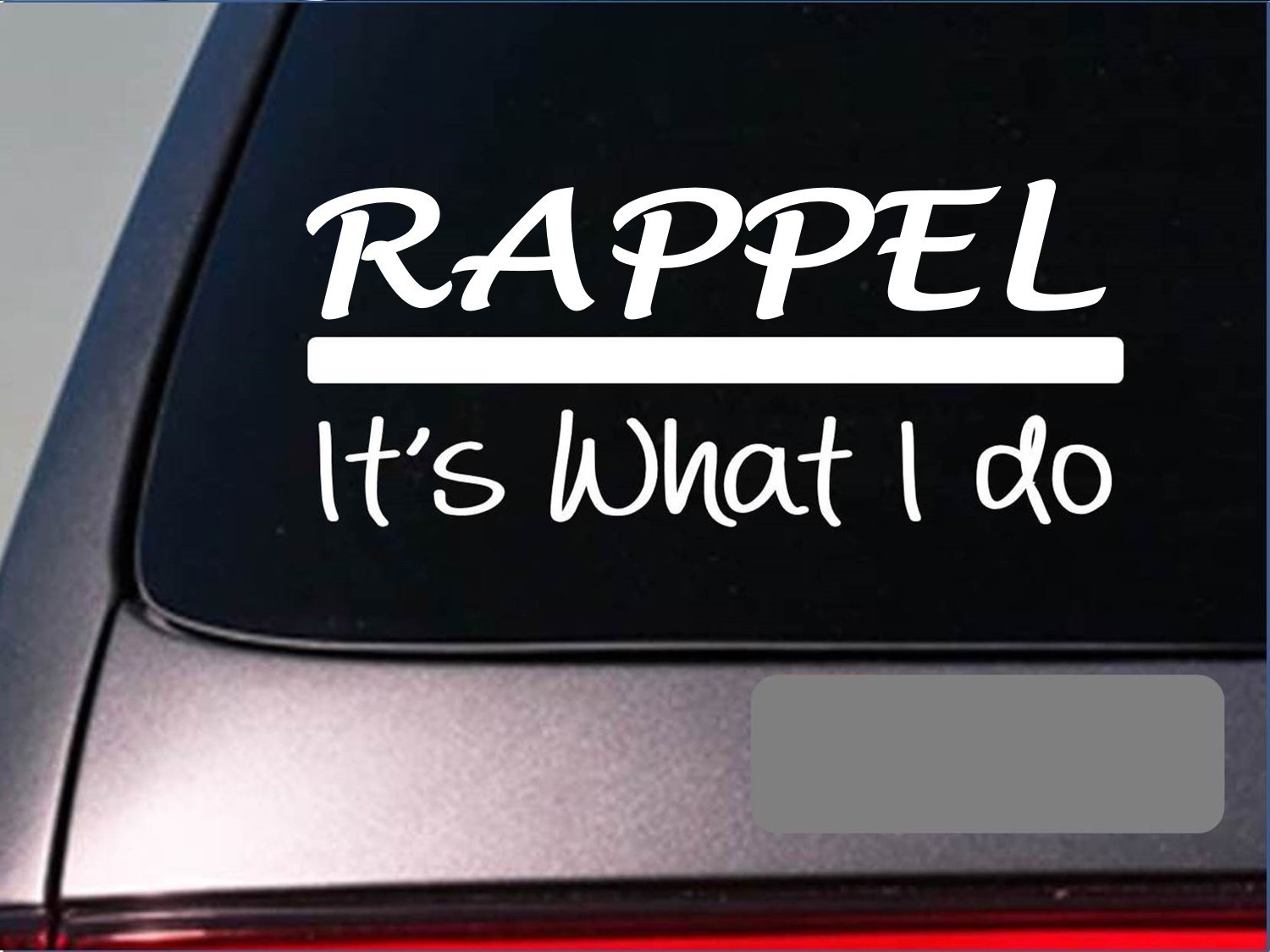Rappel it’s what i do sticker *H280* 8 inch wide vinyl rock climbing