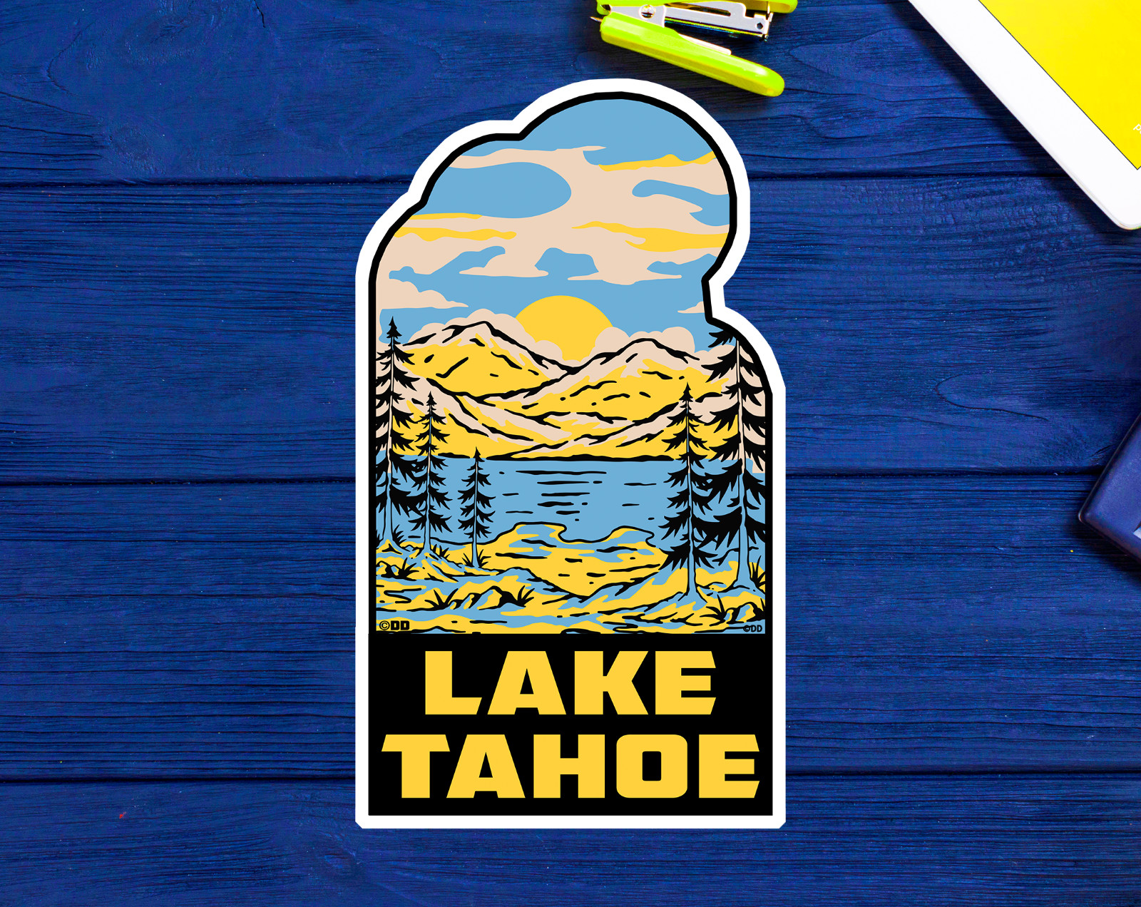 Lake Tahoe Vinyl Decal Sticker 3.75″ or 4″ California Nevada Vinyl USA