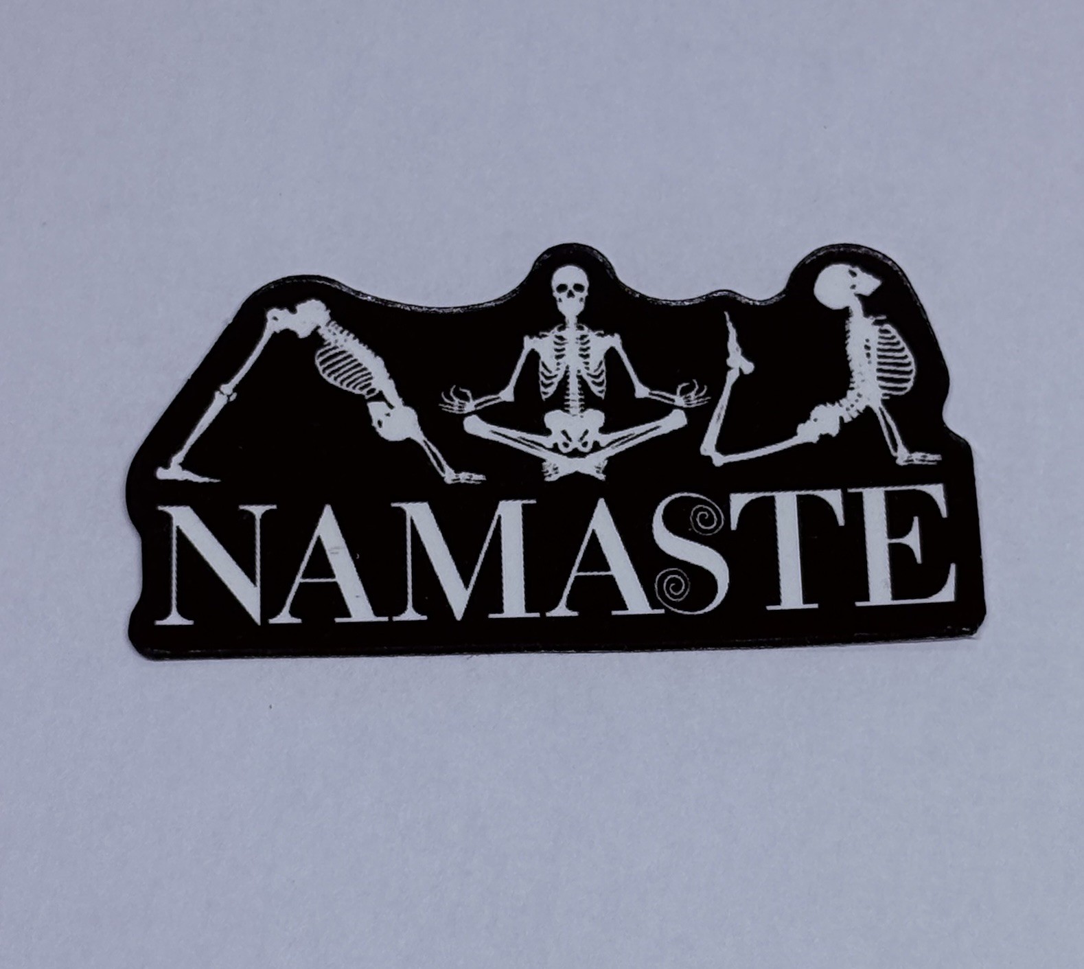 Skeleton Skull Yoga Sticker Decal “Namaste” Cool Art Decor Vinyl Journal Tc6