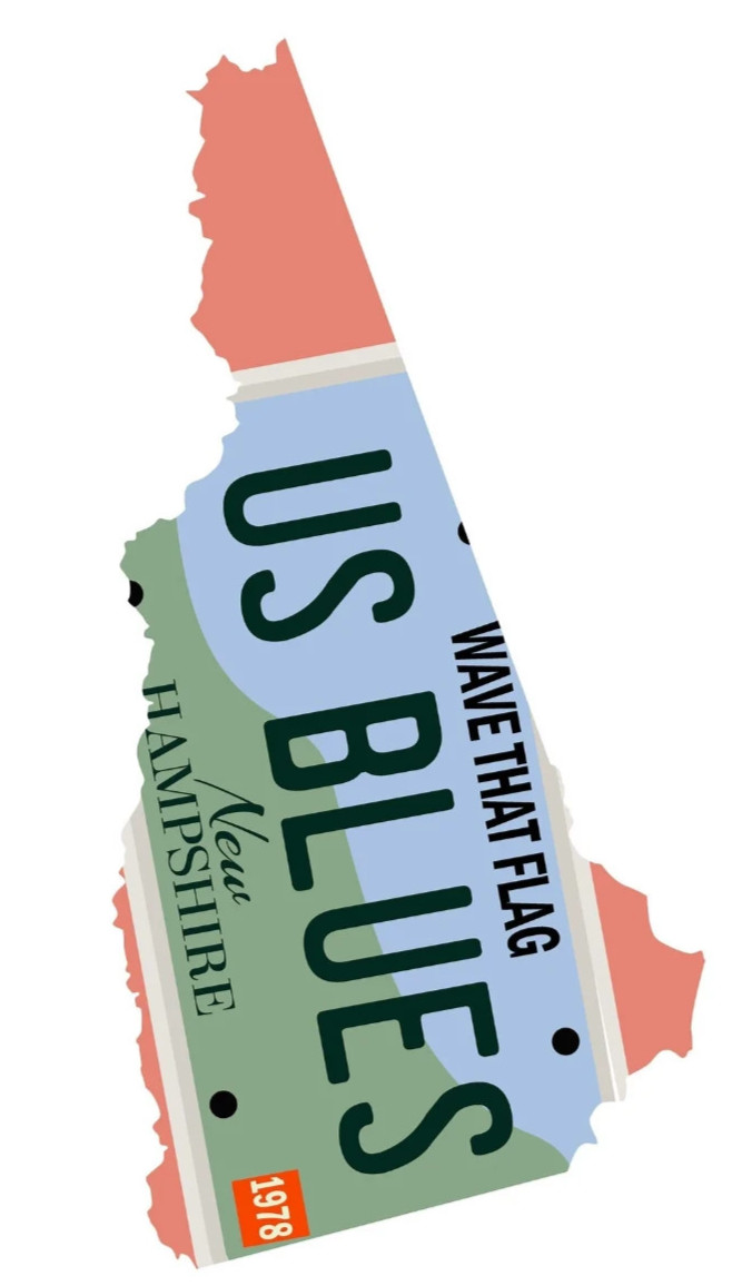 ⚡GRATEFUL DEAD New Hampshire US Blues Sticker *NEW* Measures 1.25″ x 2.5″⚡