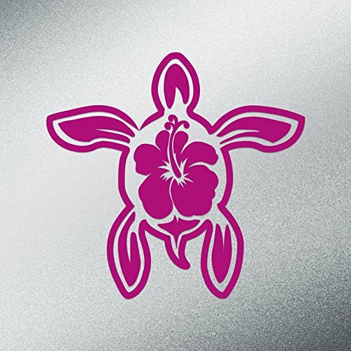 CMI DD500HP Hibiscus Turtle Decal Sticker | 5.5-Inches by 5-Inches | Premium
