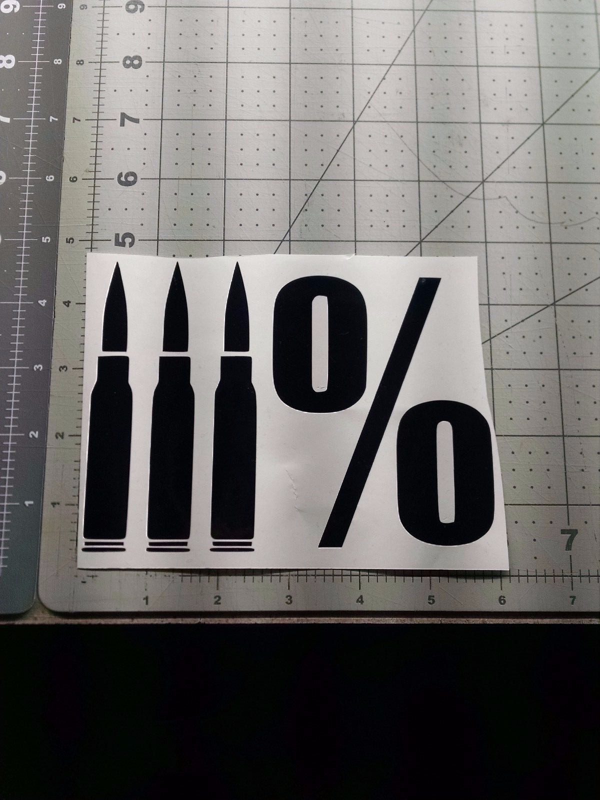 vinyl decal bullet flag ammo sticker CCW 2nd amendment 3% american flag