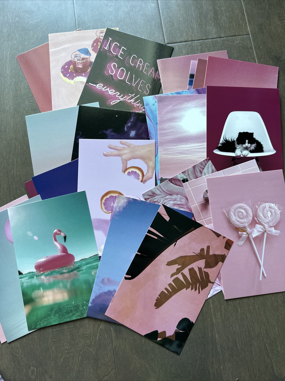Trendy Wall Collage Kit Picture Good Vibes Positivity 60ct 4×6 Adhesive Dots