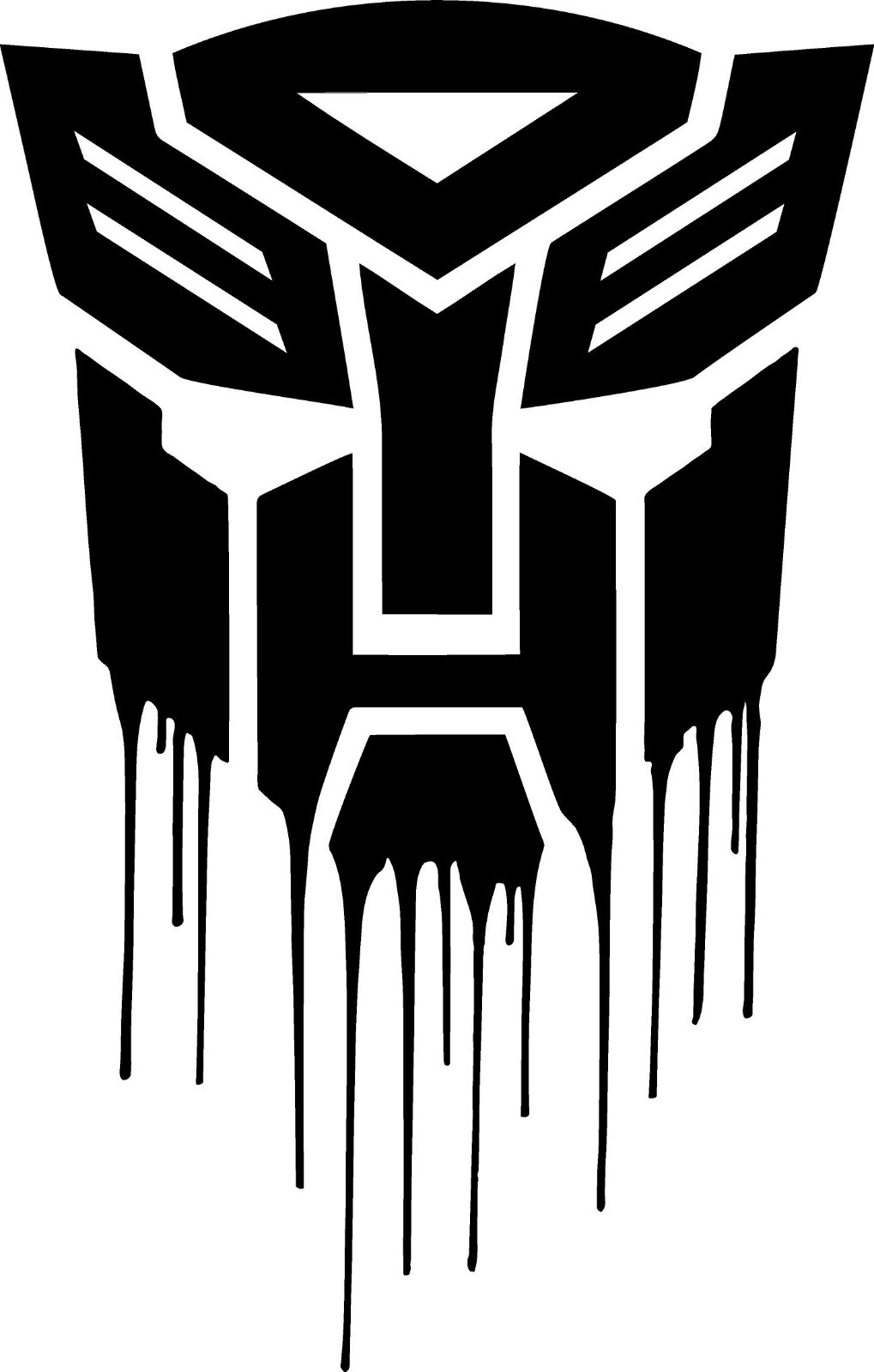 Transformer Drip Blood Decepticon Autobot car window decal Blue Reflective