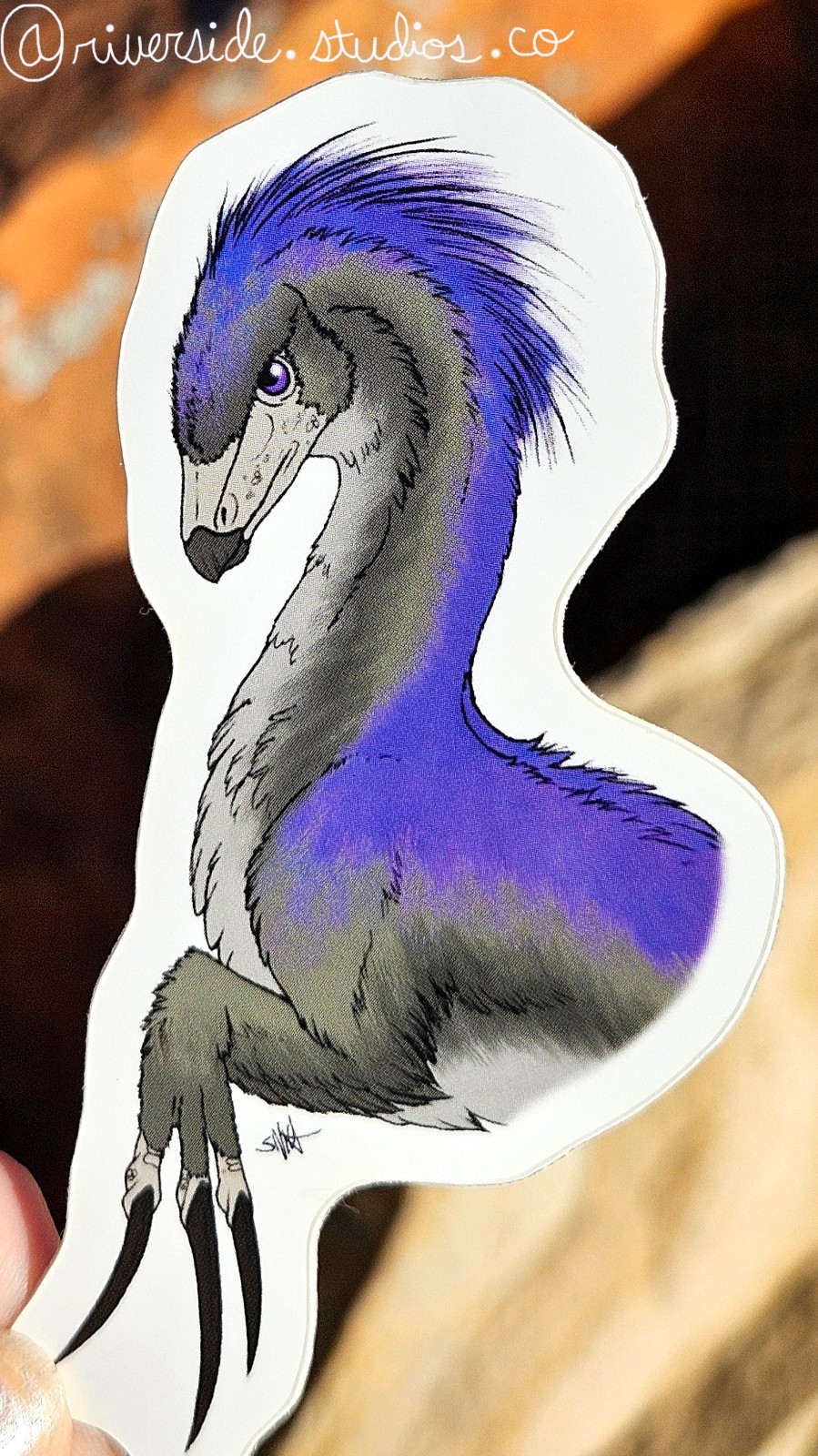 Therizinosaurus Vinyl Sticker 3″ Original Paleoart Dinosaur Jurassic Park