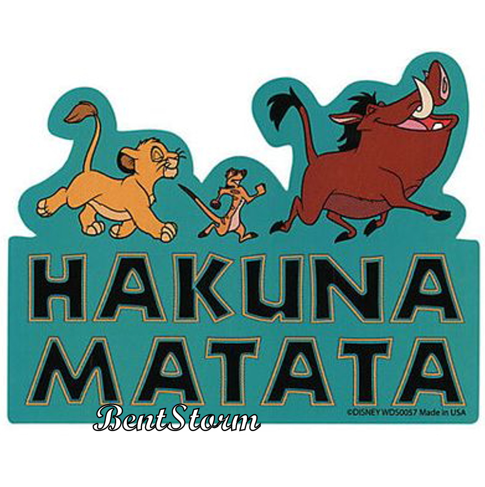 NEW Disney Lion King Hakuna Matata Diecut Vinyl Wall STICKER 3 1/2″ h x 4 1/2″ w