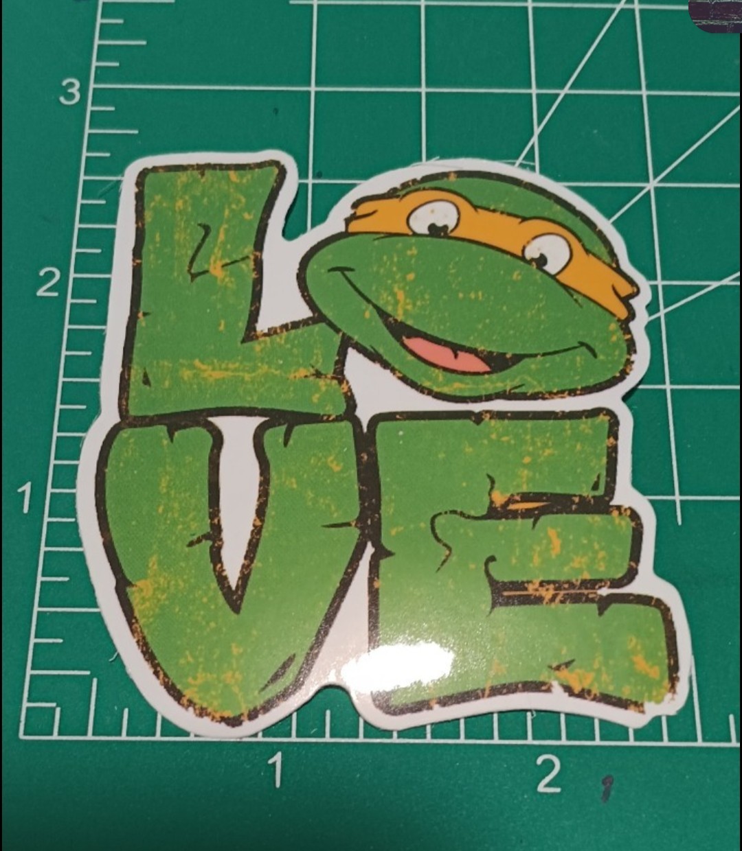 TMNT STICKER X VYNIL HIGH GLOSS DIECUT STICKER X 3X2 INCHES STICKER X MIKEY X