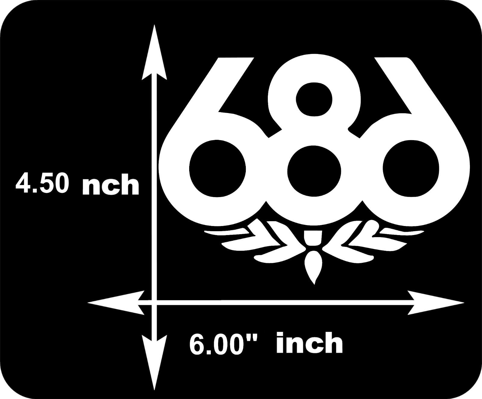 Skateboard Logo 686 Car Window Wall Notebook Laptop Vinyl Decal 6″ x 4.50″