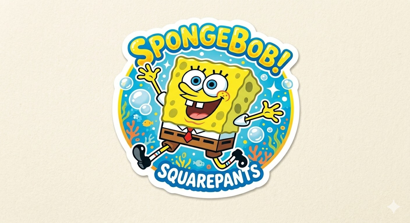 Spongebob Squarepants Decal Sticker Phone Laptop 3 Inches
