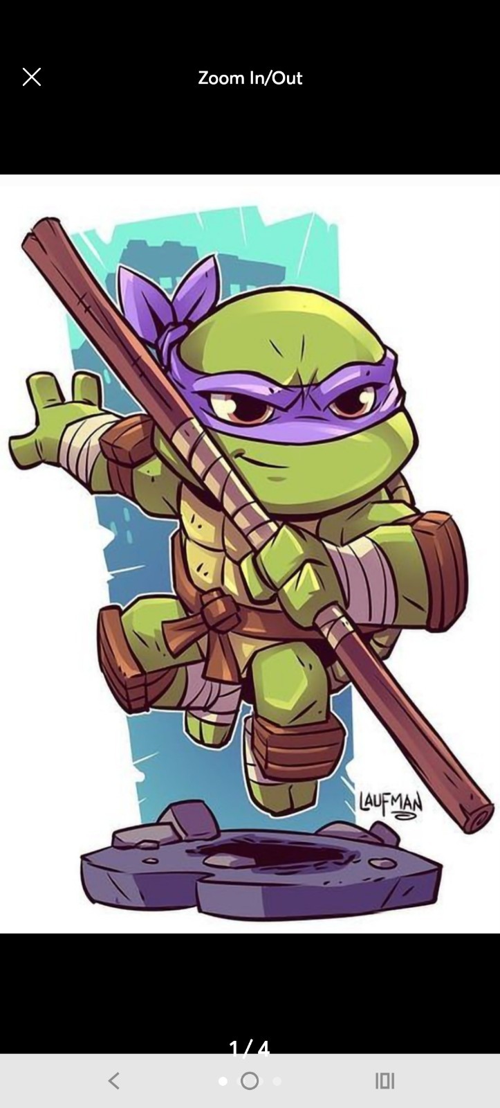 TMNT STICKER X VYNIL HIGH GLOSS DIECUT STICKER X 3X2 INCHES STICKER X DONATELLO