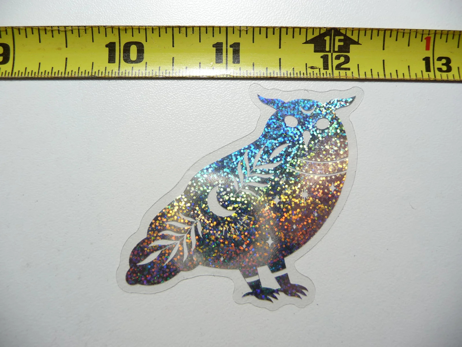 MYSTICAL OWL PLANTS HOLOGRAPHIC SMALL STICKER CELESTIAL DECAL AMAZING
