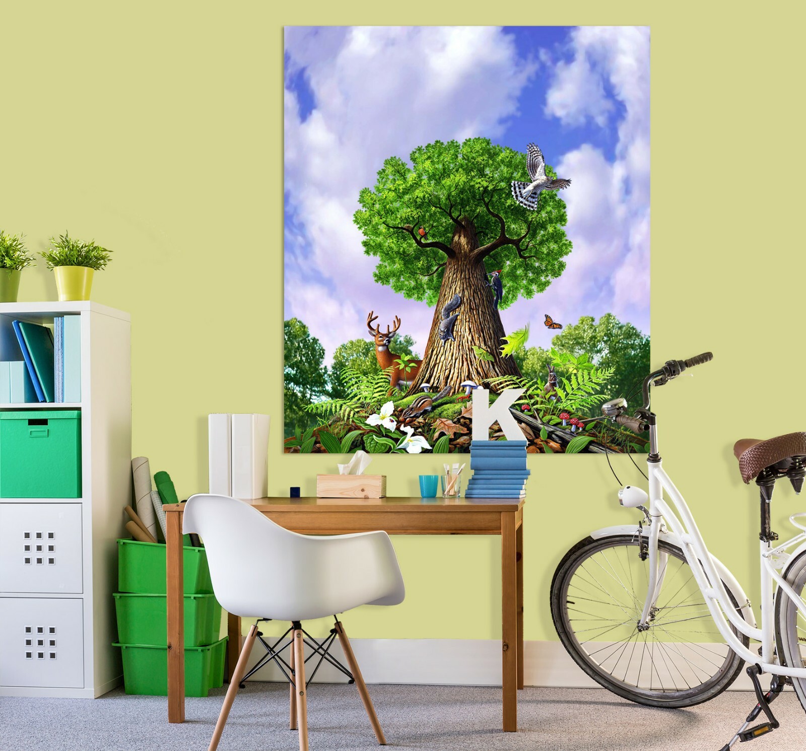 3D Forest Animals ZHU466 Wall Stickers Wall Murals Wallpaper Jerry LoFaro Amy