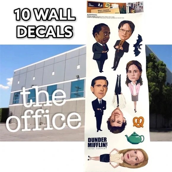 The Office Wall Decals 10 Dunder Mifflin Big Head V1