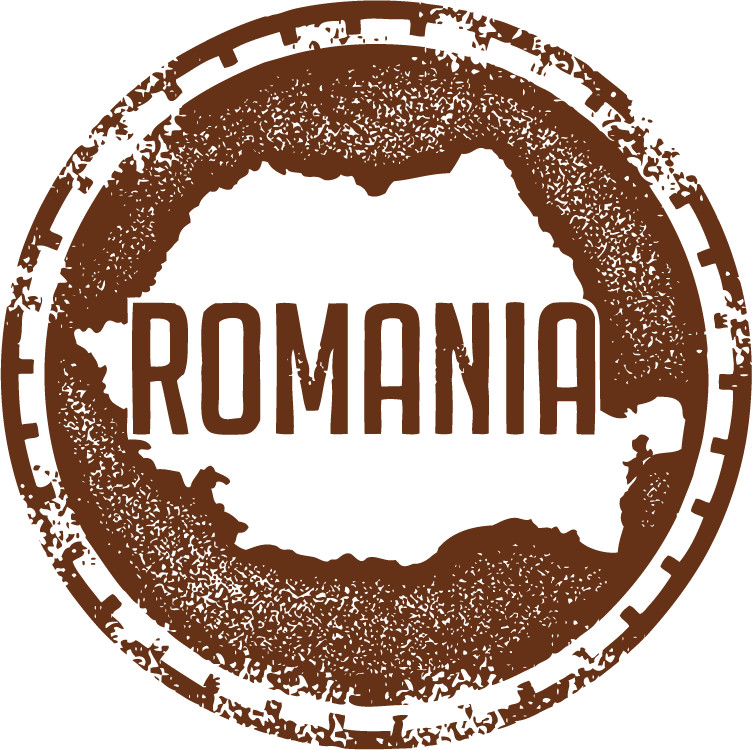 Romania Europe Travel Rubber Stamp Car Bumper Sticker Decal