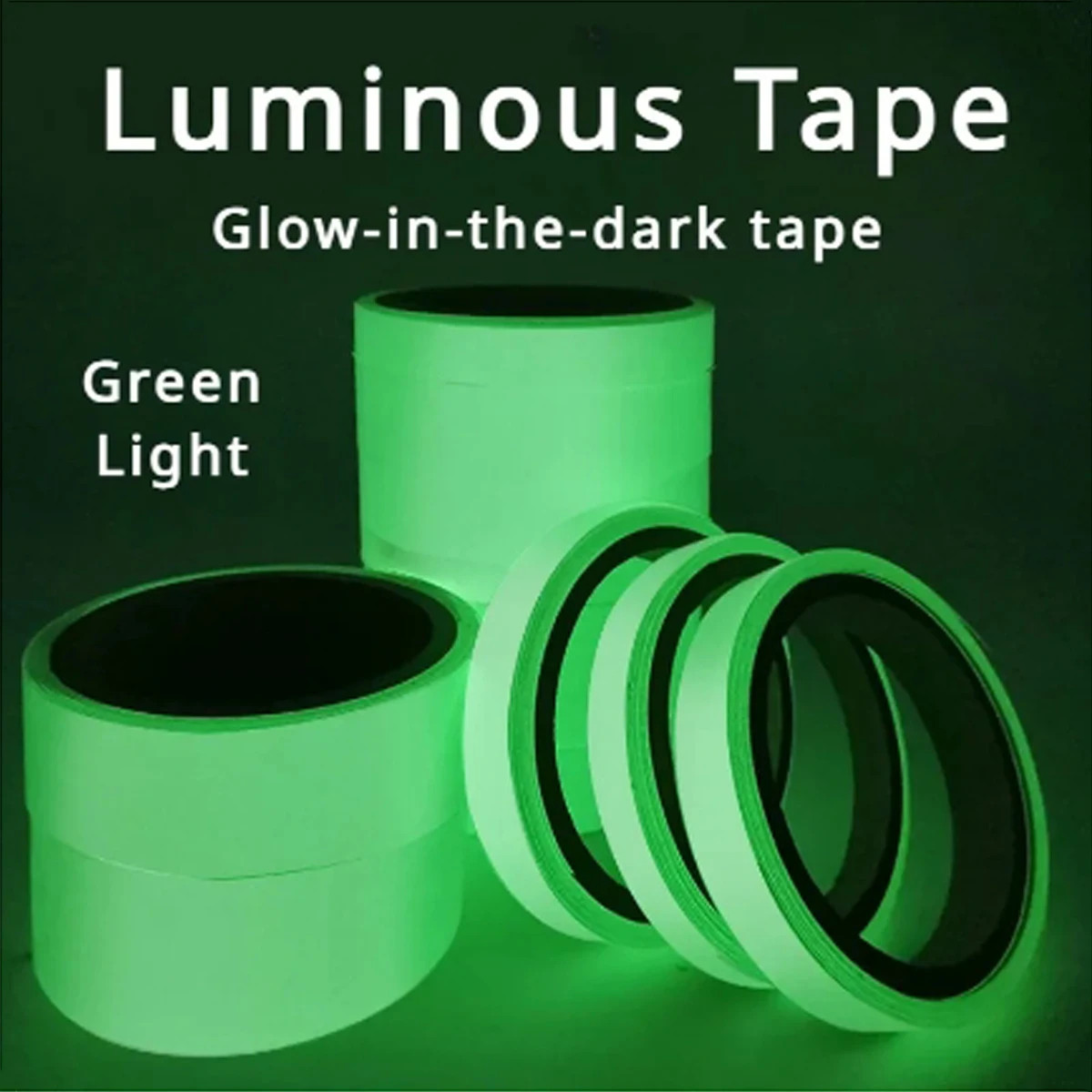 Green Luminous Tape 2cmx3m Fluorescent Reflective Stickers Self Adhesive