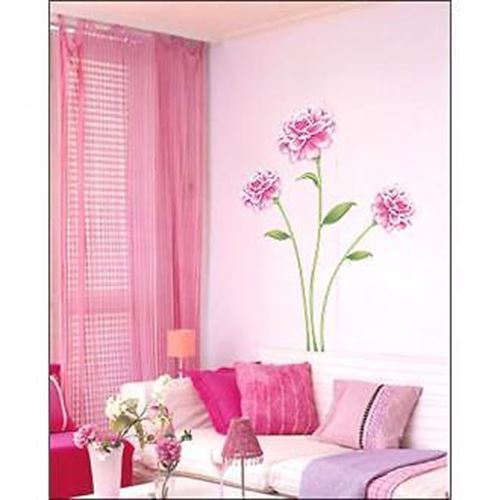Wall Decals Sticker PINK FLOWER 253-ECO021 “U.S SELLER”