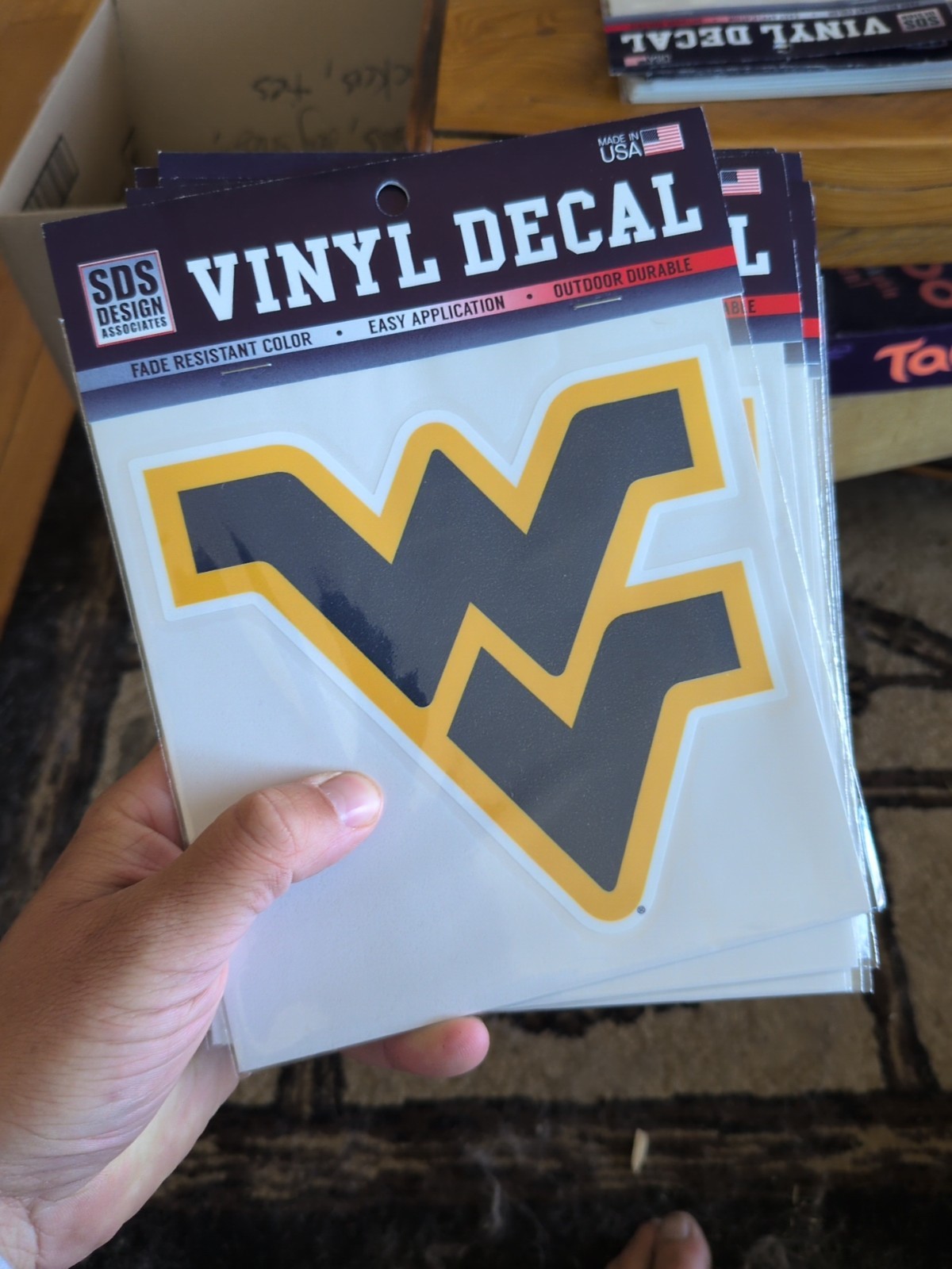 West Virginia Mountaineers 6″ Weather Proof Sticker – Die Cut Application