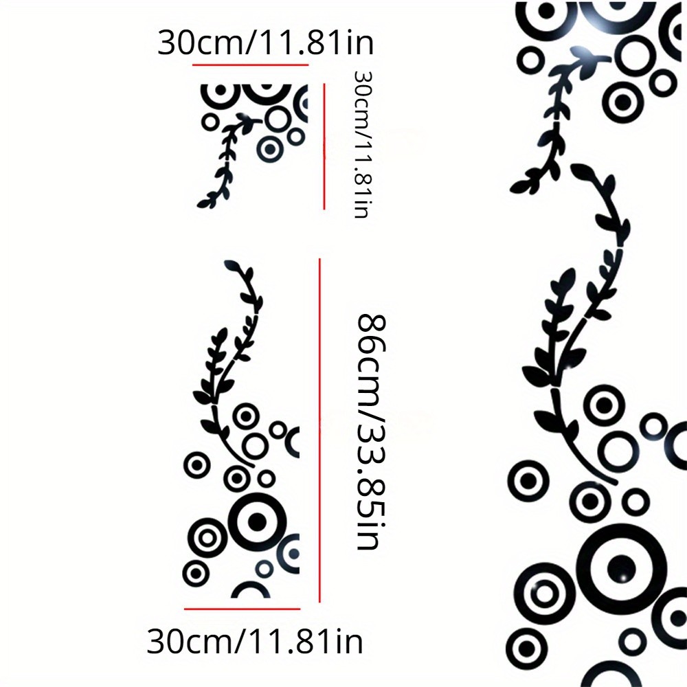 1/2 Sets Tree Branch Mirror Wall Stickers Acrylic Bedroom Background Ornament