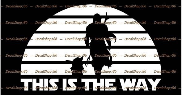 This is the Way – Mandalorian – Car/SUV/Truck Vinyl Die-Cut Peel N’ Stick Decals