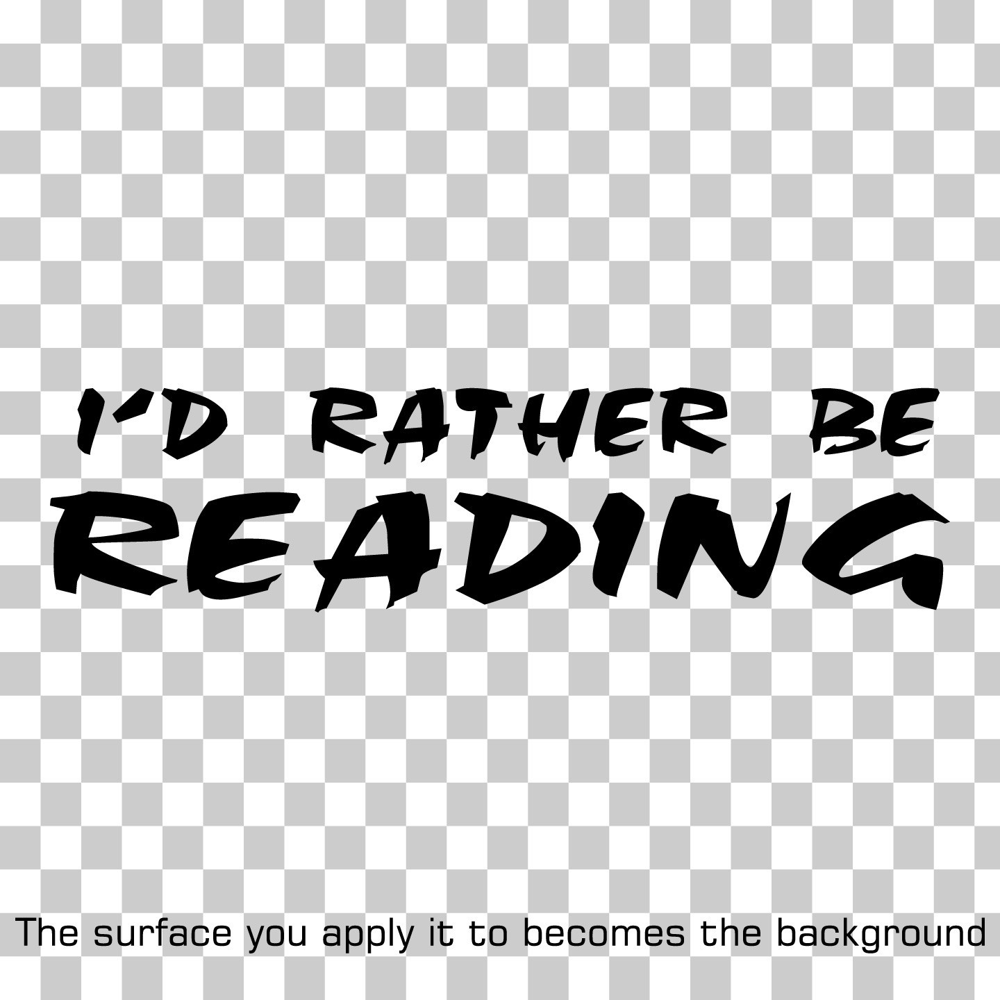 Reading Vinyl Decal I’d Rather Be Reading Sticker for Car Window Laptop & Gifts