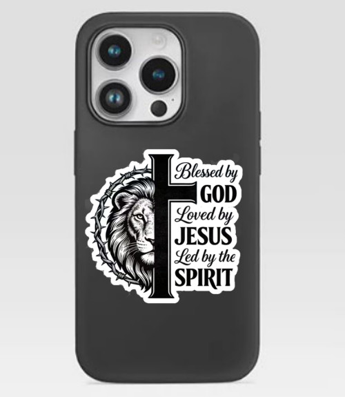 An Inspirational Religious Blessed By God High Quality Vinyl Sticker 3.3″ x 3.7″