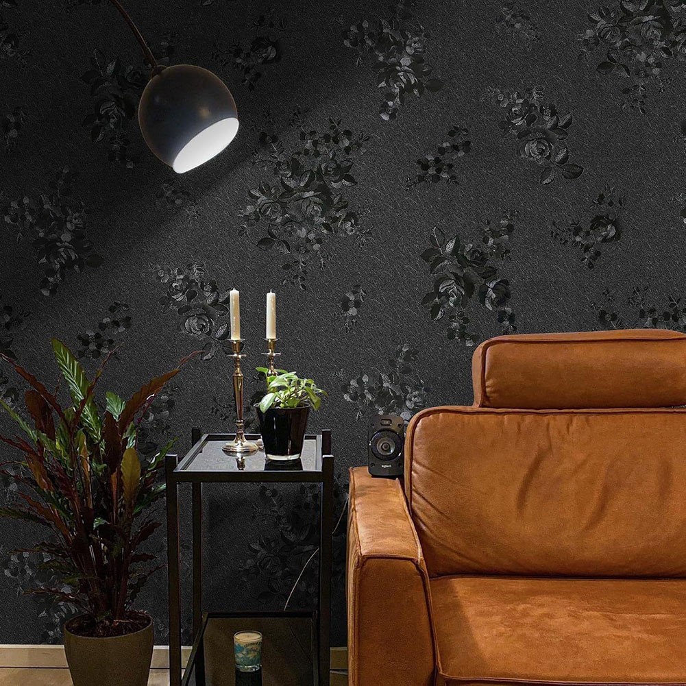Chic Floral Pattern Wallpaper for Effortless Home Makeover No Tools Required