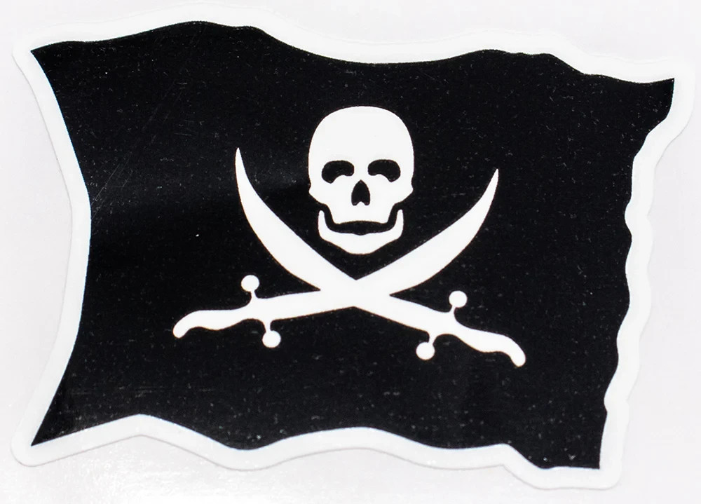 Assorted Pirate Skull and Crossbones Swords Flag Vinyl Car Decal Sticker