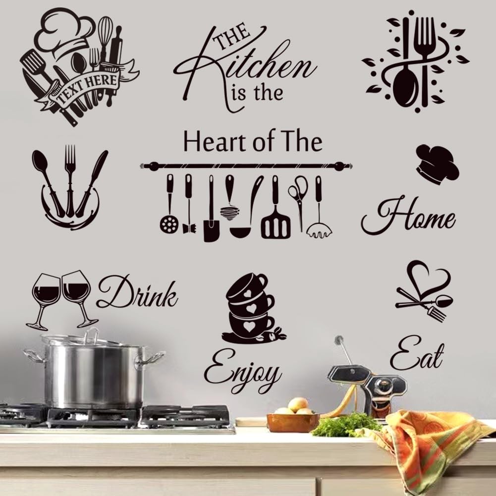 Kitchen Wall Decor Quote Stickers and Decals for Dining Room and Living Room