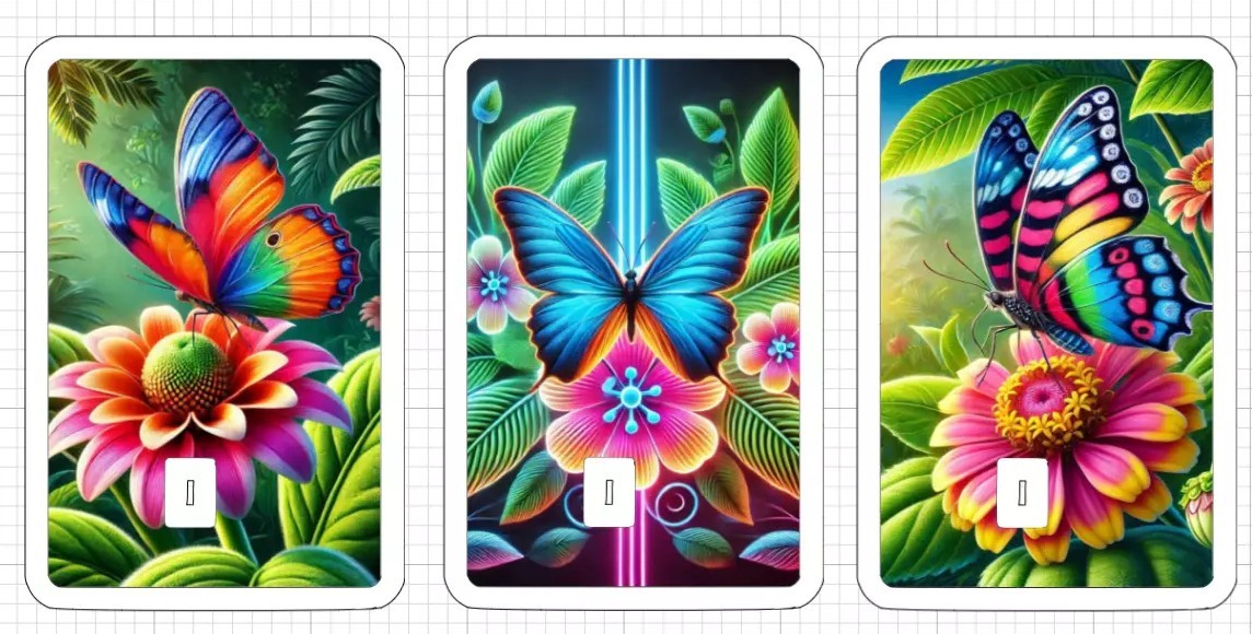Colorful Butterflies ATM DEBIT CREDIT STICKER SKIN Butterfly Original Art USA