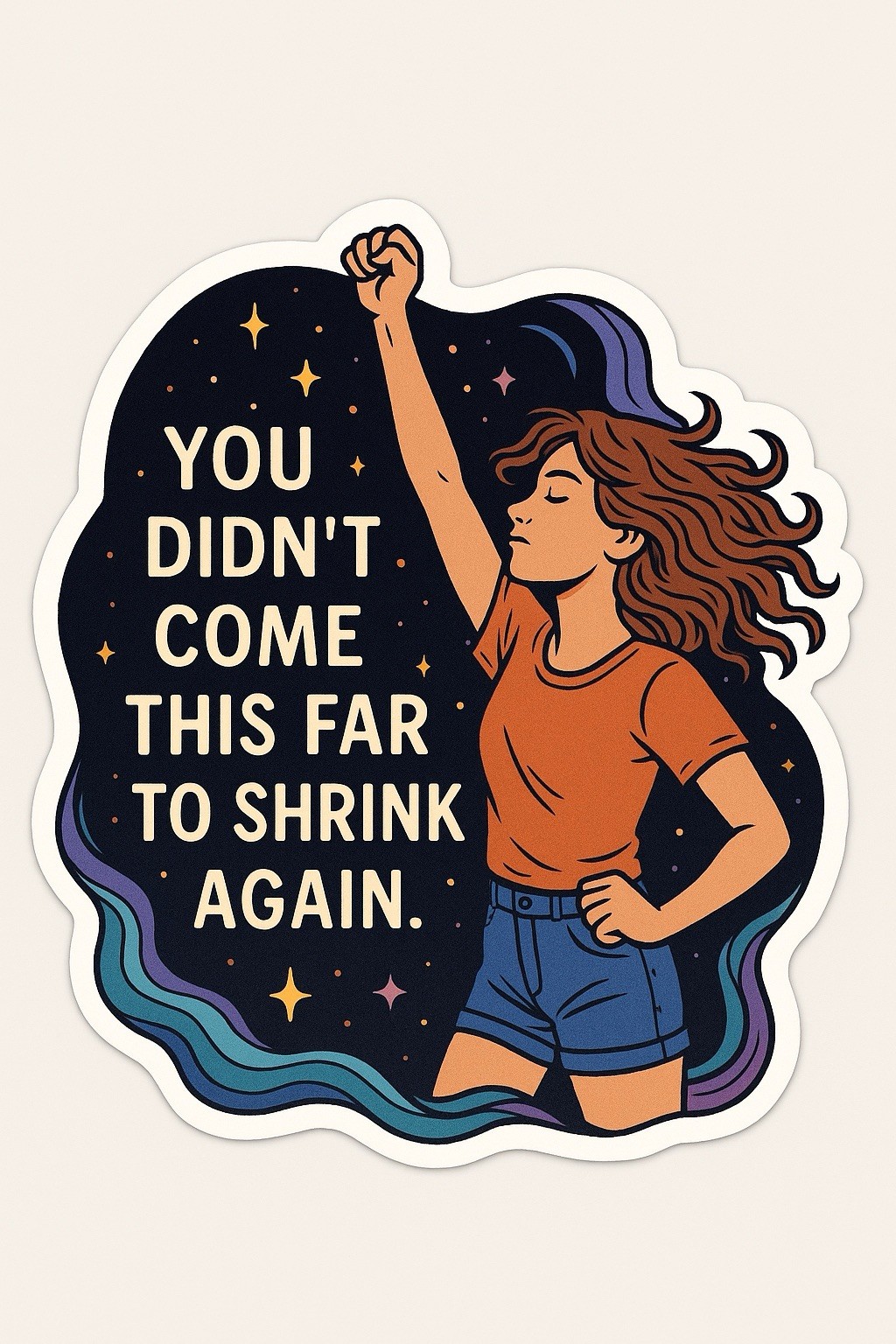 Motivational Cosmic 3″ Sticker You’re Growing Quietly Healing Growth Self Love