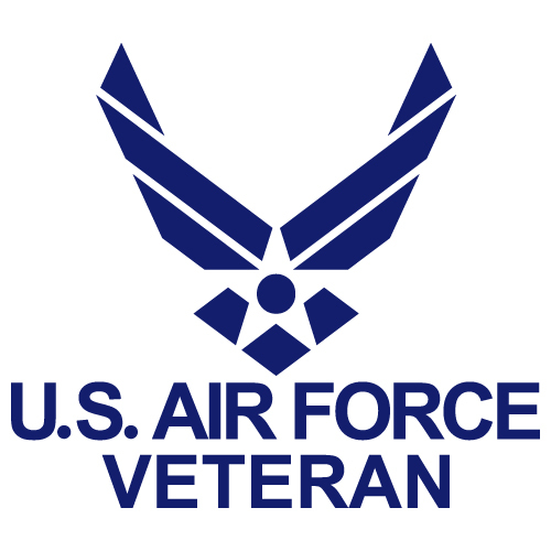 US AIR FORCE VETERAN USAF EMBLEM ARMY MILITARY VINYL DECAL STICKER (USAF-05)