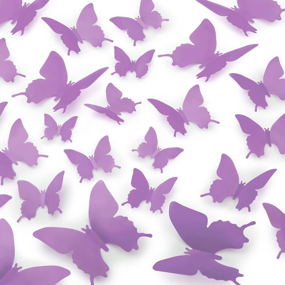 3D Butterfly Wall Decor 24/48pcs – DIY Removable Room, Party & Wedding