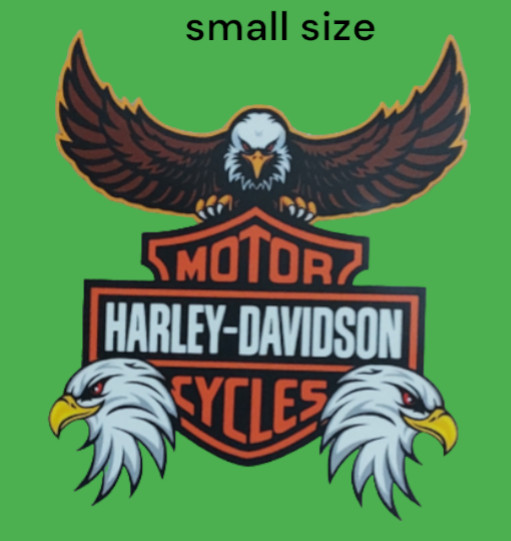 Motorcycle Easy Iron on Sublimation Stickers Biker T-shirts Hoodies Hat (3 Pack)