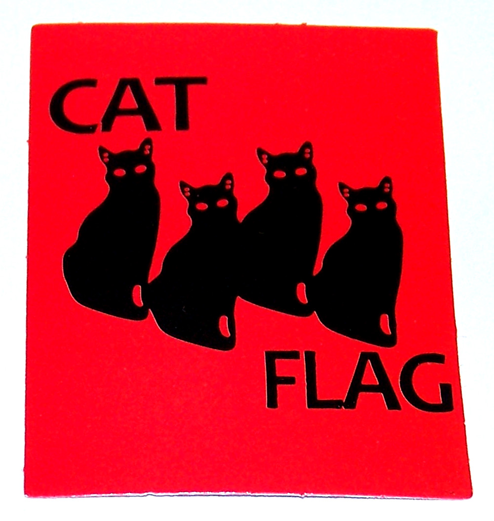 CAT FLAG Logo Cut Sticker Decal Band Music Rock Punk Black Flag Parody Rollins