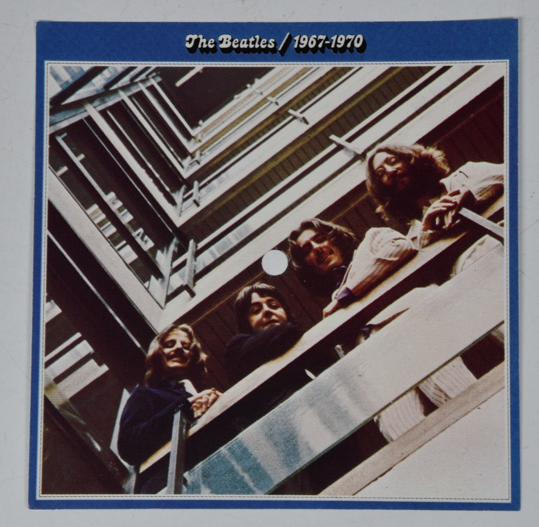 Vintage The Beatles Blue Album Cover Art 6″ Art Print 45 Record Paper ONLY