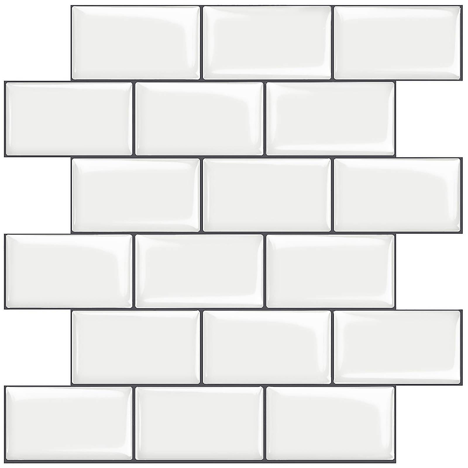 STICKGOO 10-Sheet White Subway Tiles Peel and Stick Backsplash, Stick on Tiles K