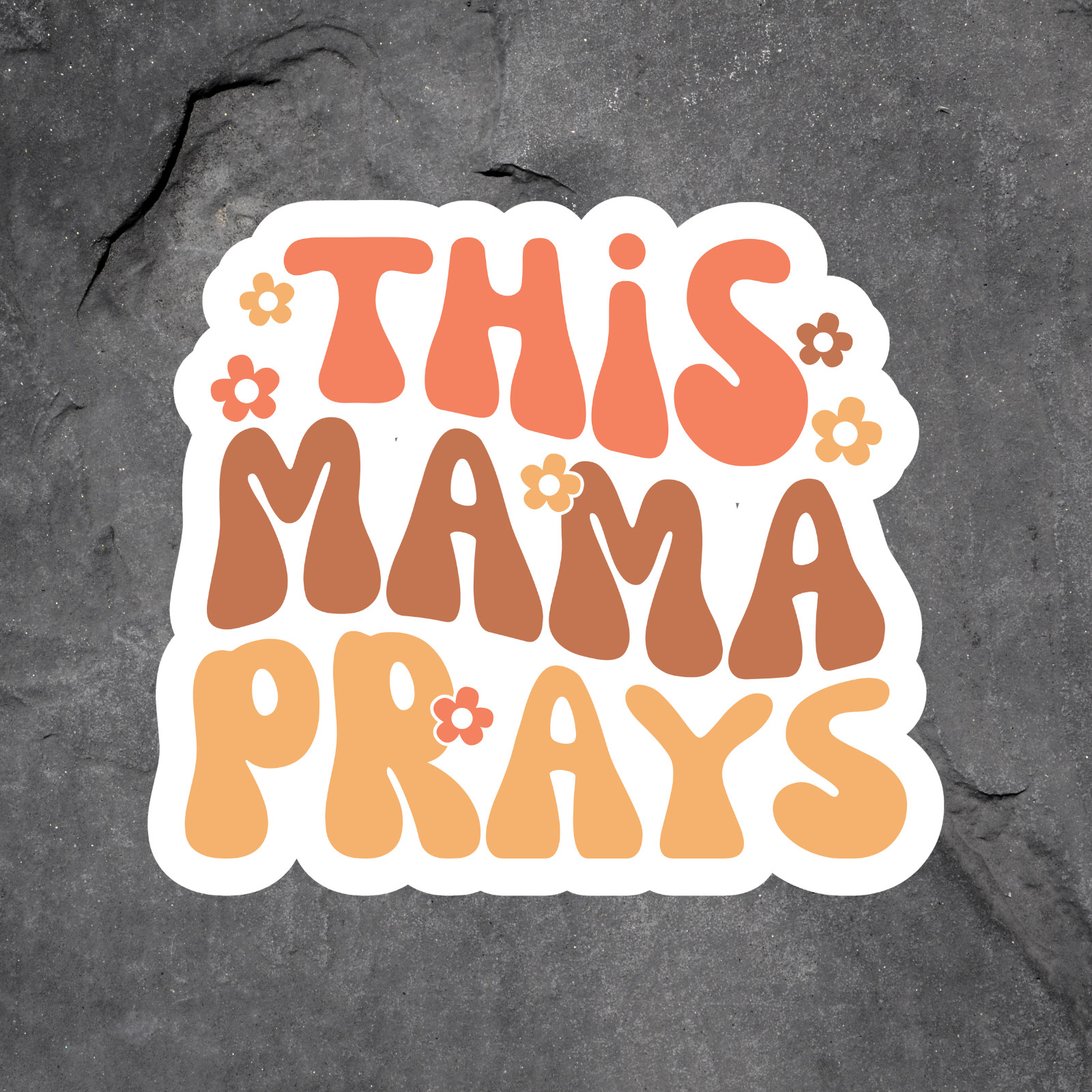 Mama Sticker Vinyl Decal Retro Groovy Floral Cute Mom Gift Aesthetic
