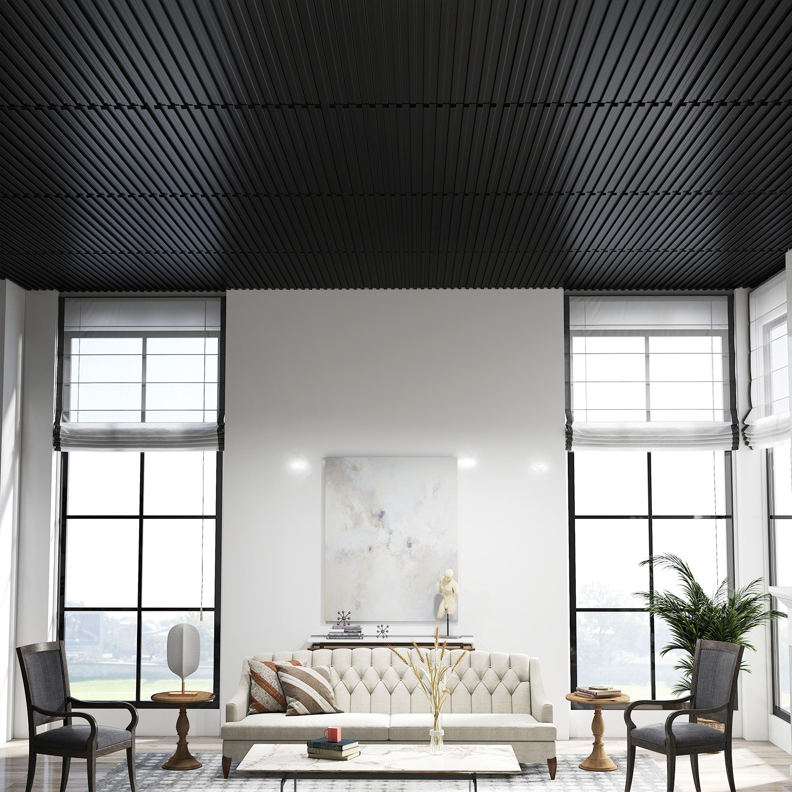 12-Pack PVC Slat Wall Panels, 3D Fluted Panels for Interior Wall Decoration