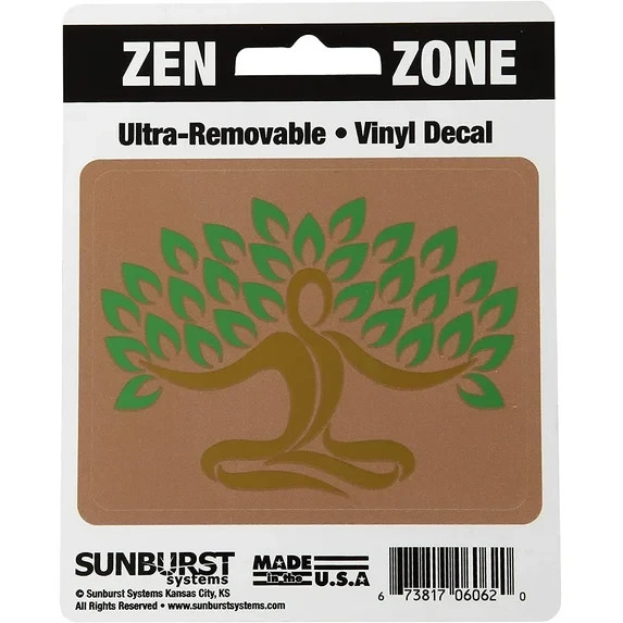 Sunburst Systems 6062 Yoga Tree Zen Zone Weather Resistant DECAL – New