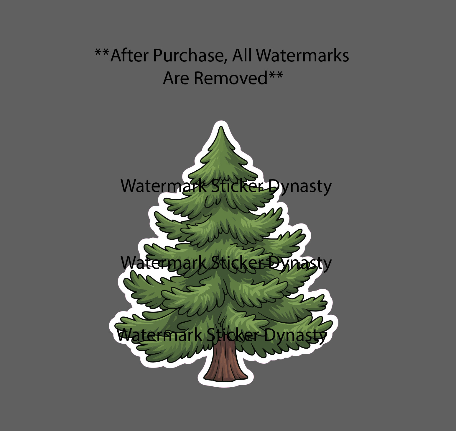 Douglas Fir Tree Sticker Waterproof Decal Outdoor Nature Wild Gift NEW