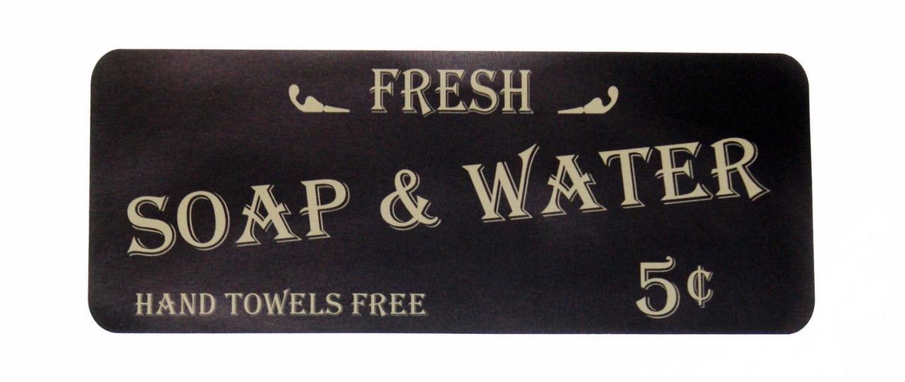 Fresh Soap & Water 5¢ Hand Towels Free Antique Removable Fabric Decal Stickers