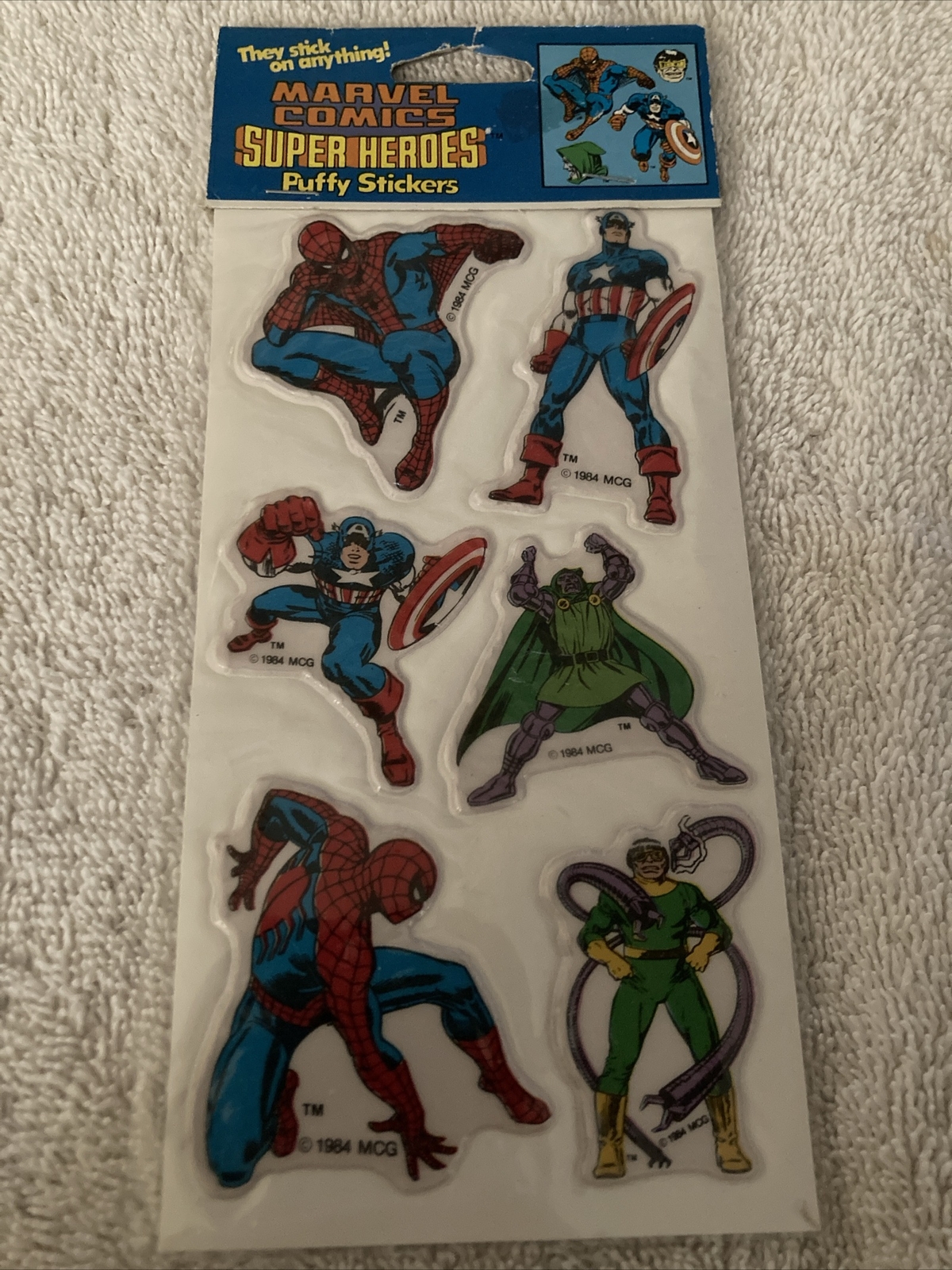 Vintage 1984 Marvel Comics – Super Heroes Puffy Stickers – New Sealed