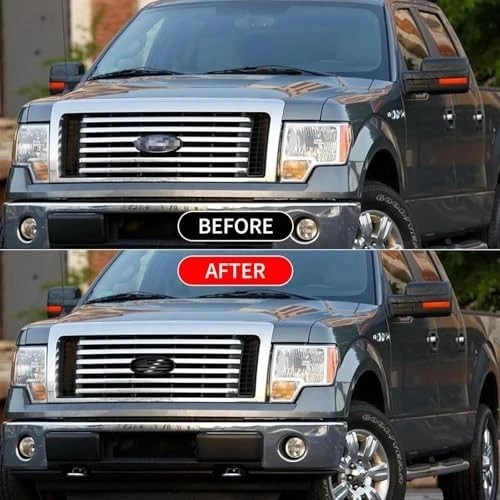 9 Inch American Black Flag Emblem for Ford,Replacement for Ford