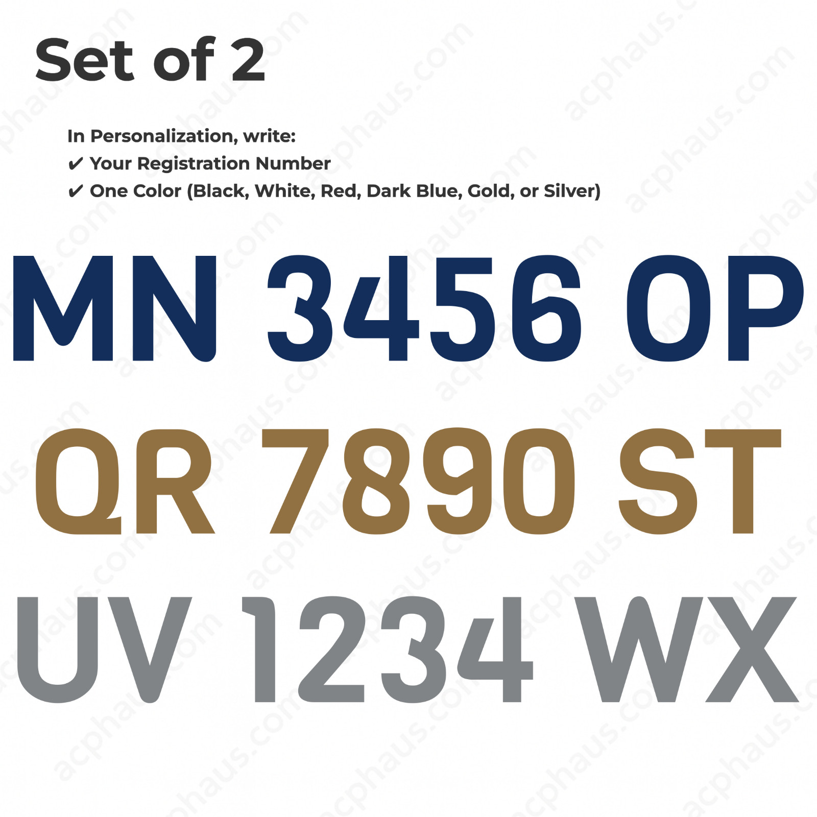 Boat Registration Numbers Decals – Custom ORACAL 751C Vinyl – Right & Left Set