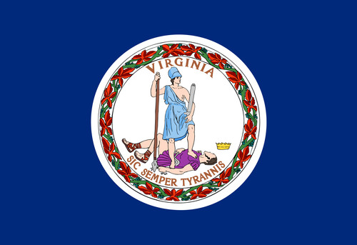 State of Virginia Flag Sticker Decal USA Virginia State