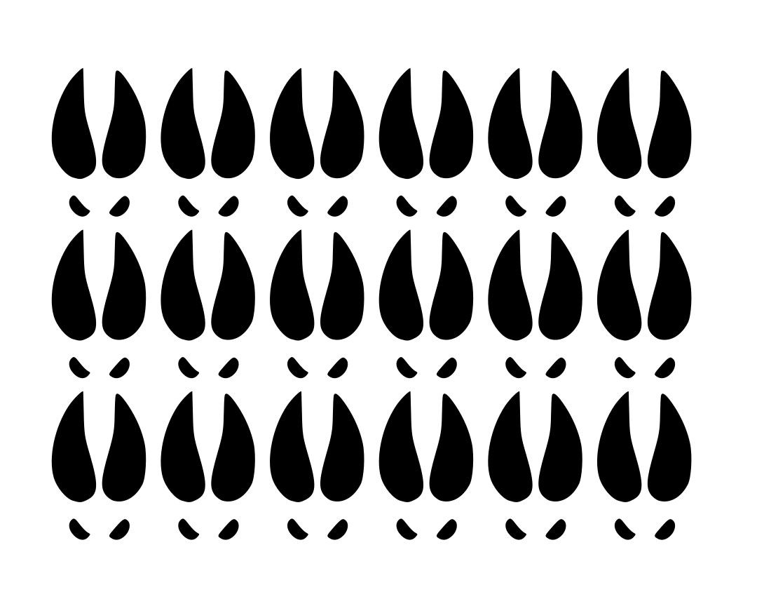 16 EA Deer Tracks Vinyl Decal Stickers – Buck Hunters Made In USA – Select Color