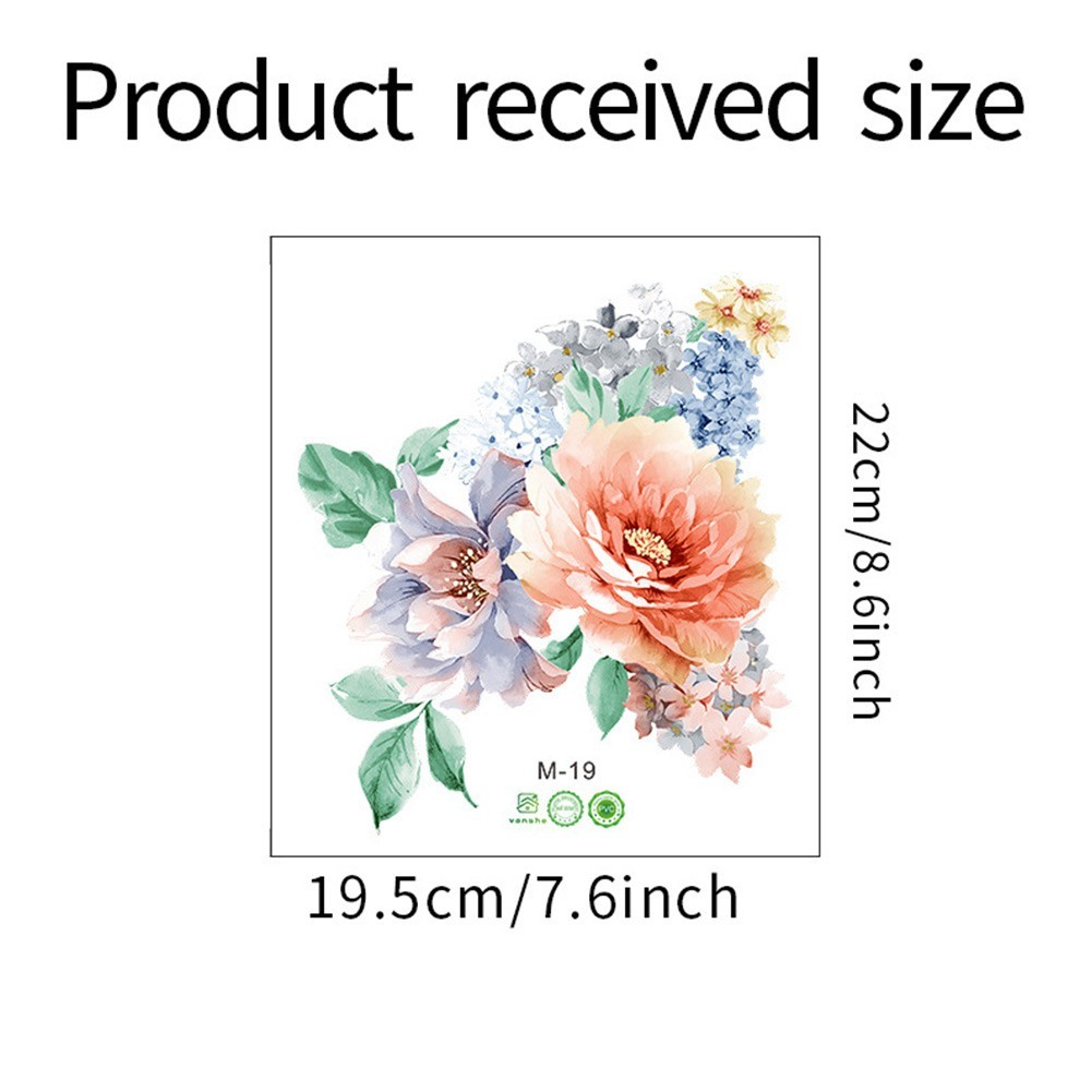 Wall Sticker Romantic Flowers Waterproof For Room Decoration Wedding Decoration
