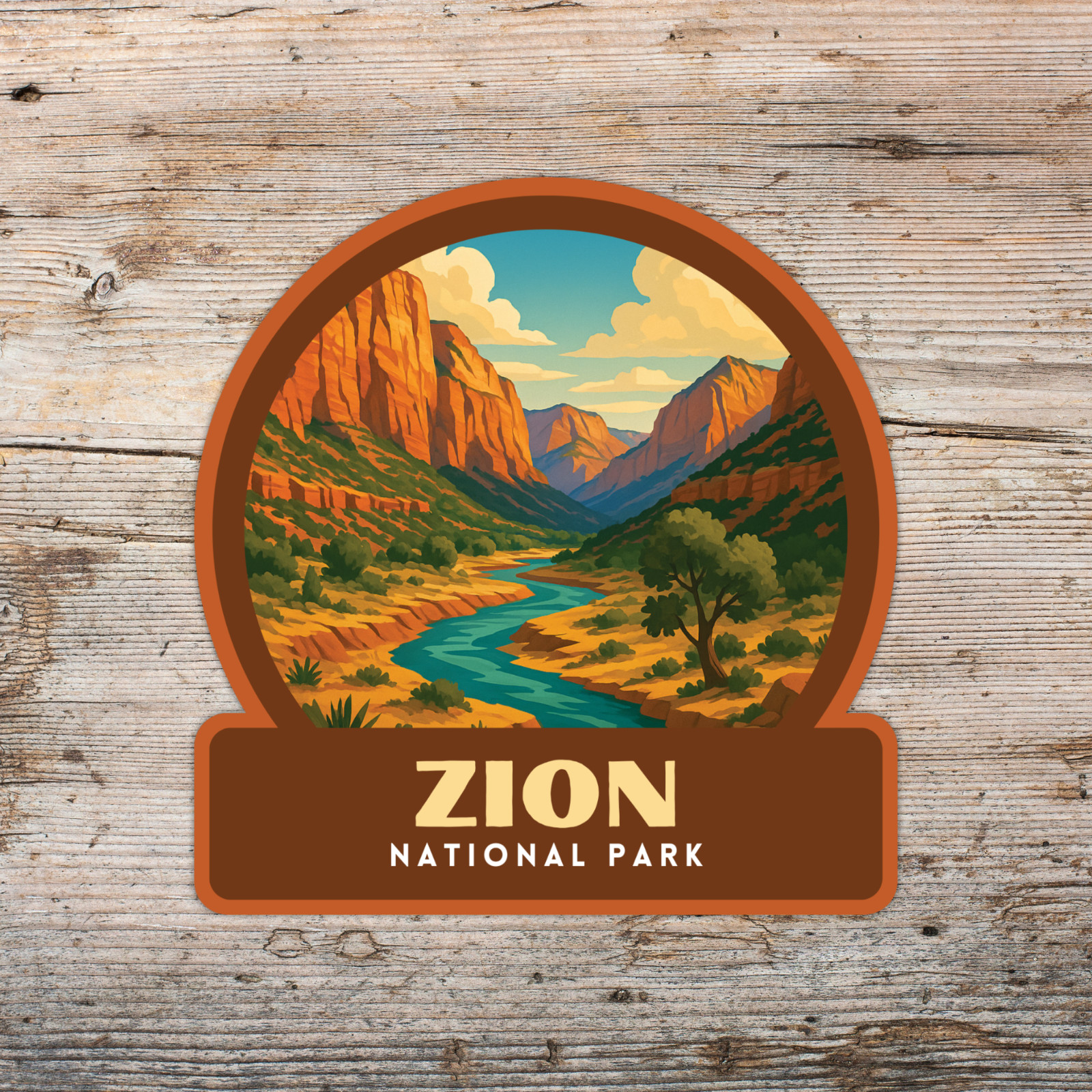 Zion National Park Sticker Vinyl Decal Laptop Water Bottle Cooler