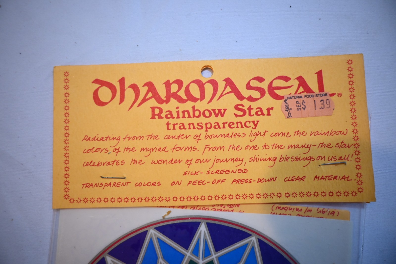 Dharmaseal Transparency for Windows, Vintage – Lot of 3 – 1970s